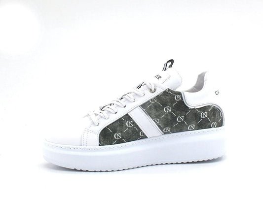 CAFENOIR Sneaker Platform Loghi Bianco Antracite DE1550 - Sandrini Calzature e Abbigliamento