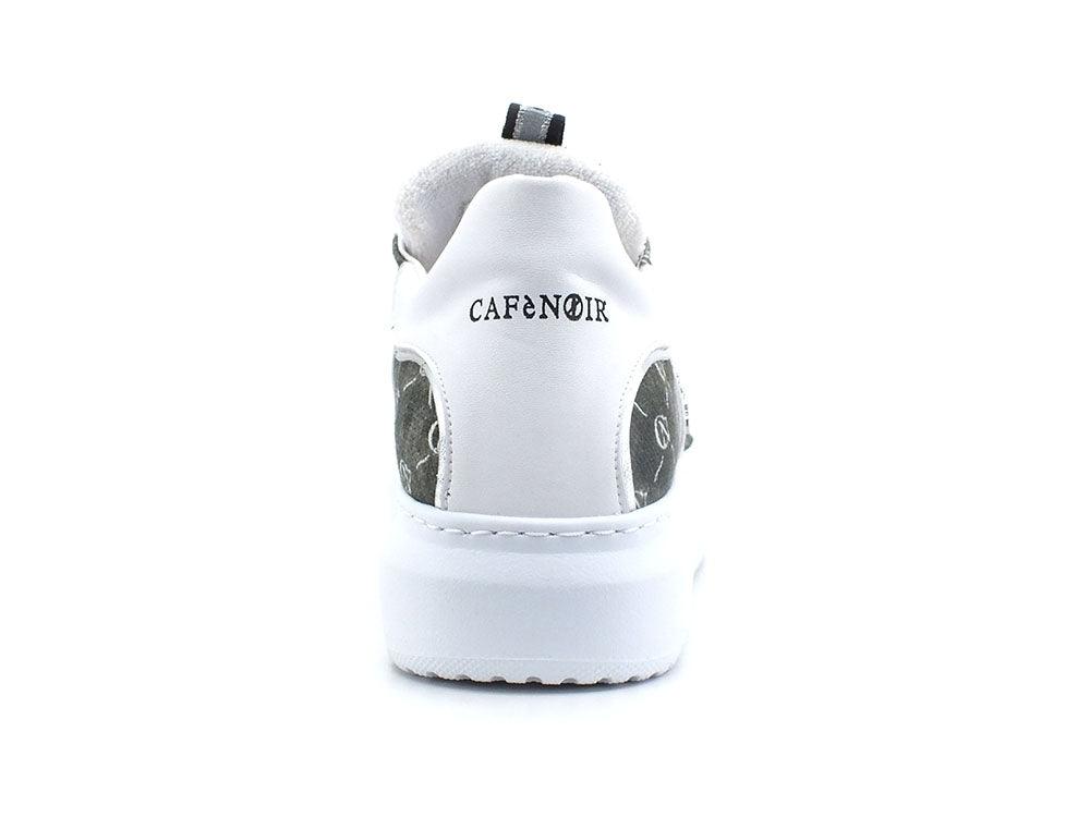 CAFENOIR Sneaker Platform Loghi Bianco Antracite DE1550 - Sandrini Calzature e Abbigliamento