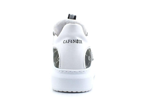 CAFENOIR Sneaker Platform Loghi Bianco Antracite DE1550 - Sandrini Calzature e Abbigliamento