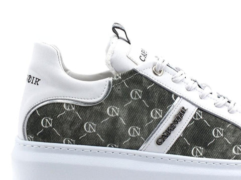 CAFENOIR Sneaker Platform Loghi Bianco Antracite DE1550 - Sandrini Calzature e Abbigliamento