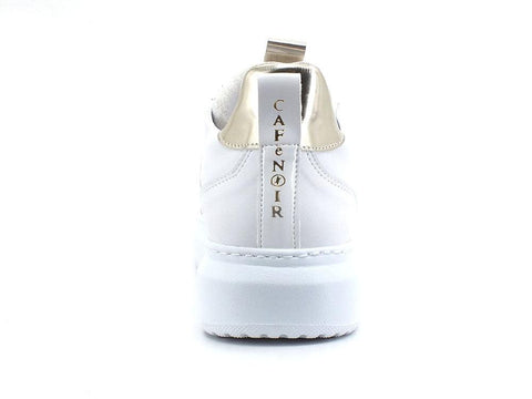 CAFENOIR Sneaker Platform Metal Bianco Oro DE1520 - Sandrini Calzature e Abbigliamento