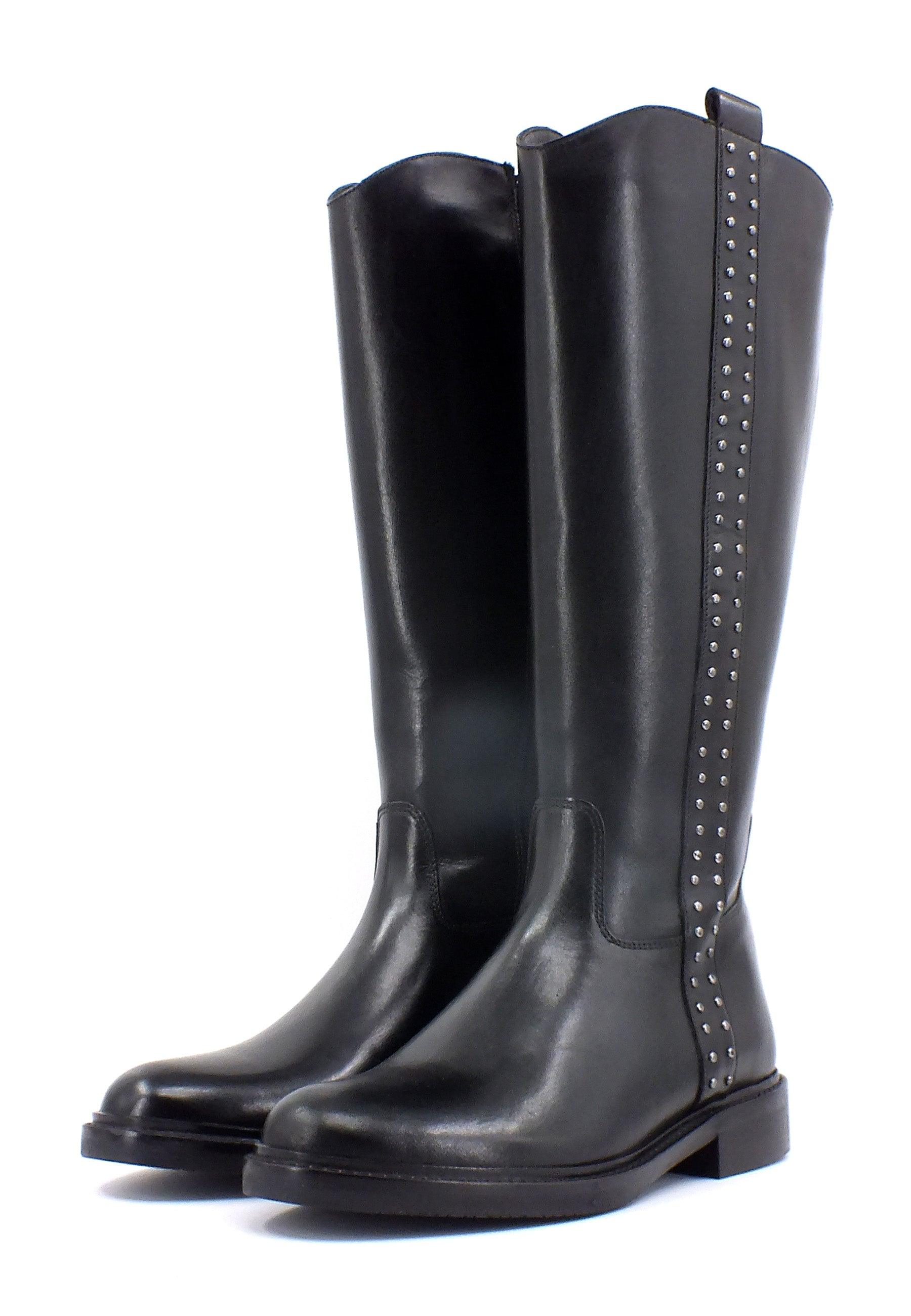 CAFENOIR Stivale Borchie Donna Nero HC1004 - Sandrini Calzature e Abbigliamento