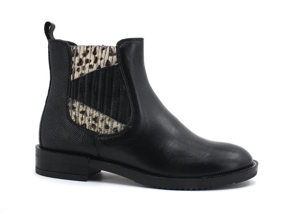 CAFENOIR Stivaletto Polacco Cavallino Nero Bianco FEB442 - Sandrini Calzature e Abbigliamento