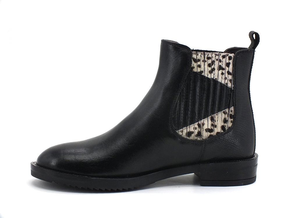 CAFENOIR Stivaletto Polacco Cavallino Nero Bianco FEB442 - Sandrini Calzature e Abbigliamento