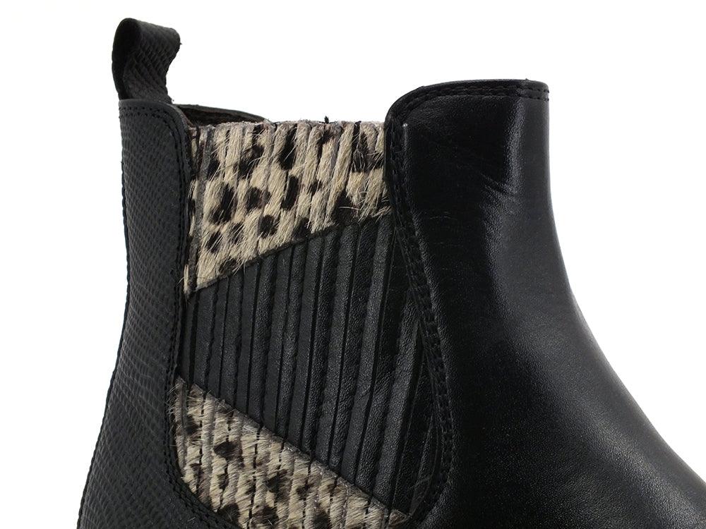 CAFENOIR Stivaletto Polacco Cavallino Nero Bianco FEB442 - Sandrini Calzature e Abbigliamento