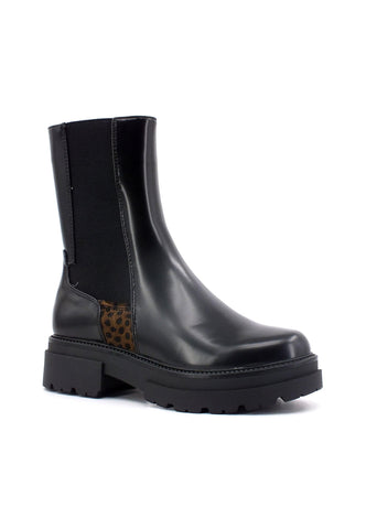 CAFENOIR Stivaletto Polacco Donna Leopard Nero EC9410 - Sandrini Calzature e Abbigliamento