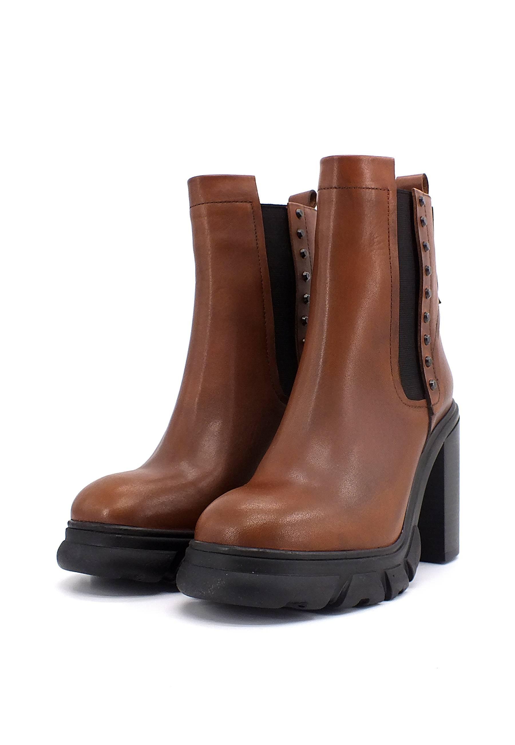 CAFENOIR Stivaletto Polacco Tacco Alto Donna Marrone Tabacco HA1240 - Sandrini Calzature e Abbigliamento