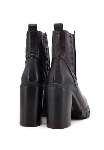 CAFENOIR Stivaletto Tacco Largo Borchiette Donna Nero HA1240 - Sandrini Calzature e Abbigliamento