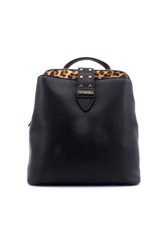 CAFENOIR Zaino Donna Maculato Nero WO0502 - Sandrini Calzature e Abbigliamento