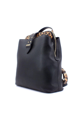 CAFENOIR Zaino Donna Maculato Nero WO0502 - Sandrini Calzature e Abbigliamento