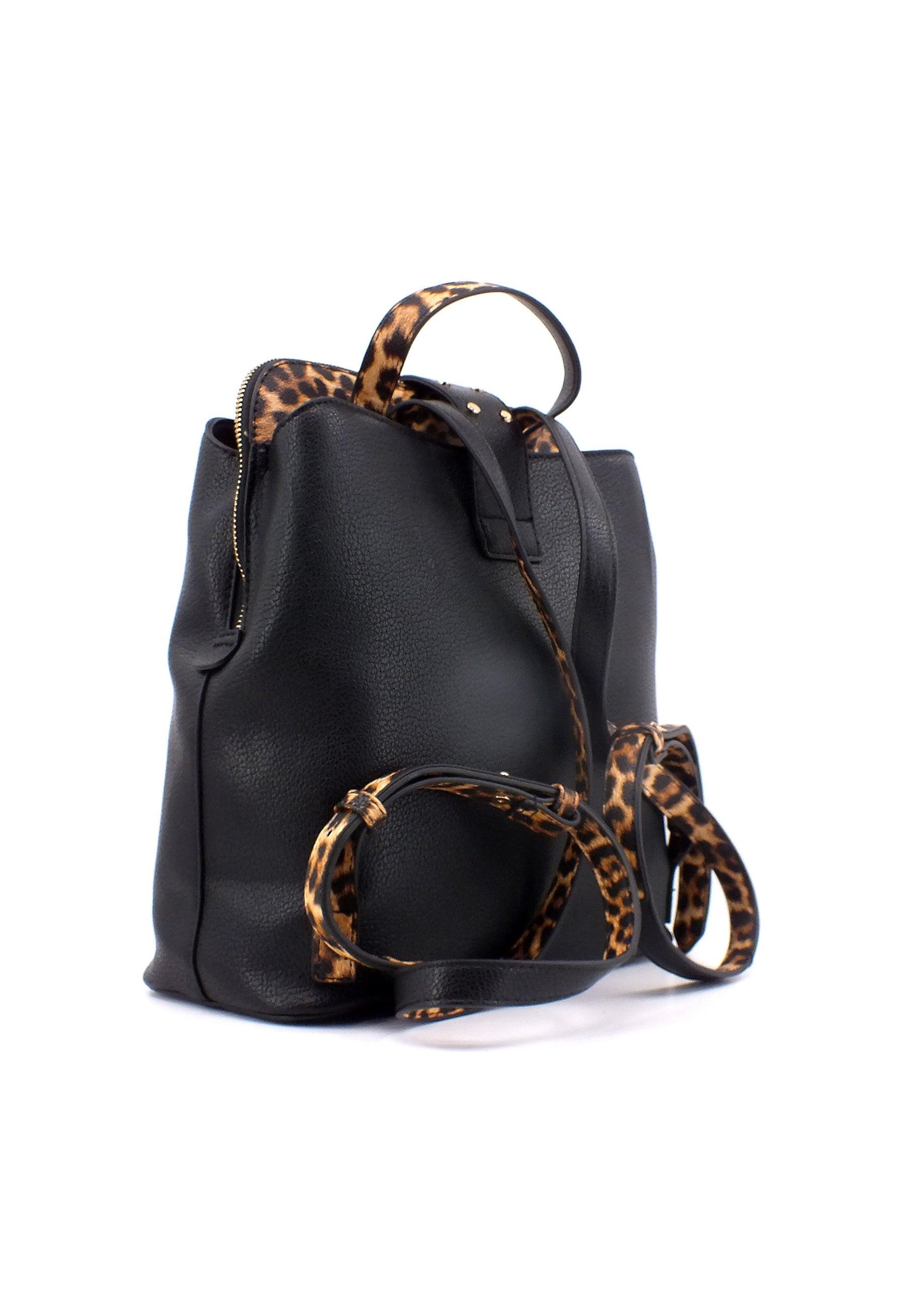 CAFENOIR Zaino Donna Maculato Nero WO0502 - Sandrini Calzature e Abbigliamento