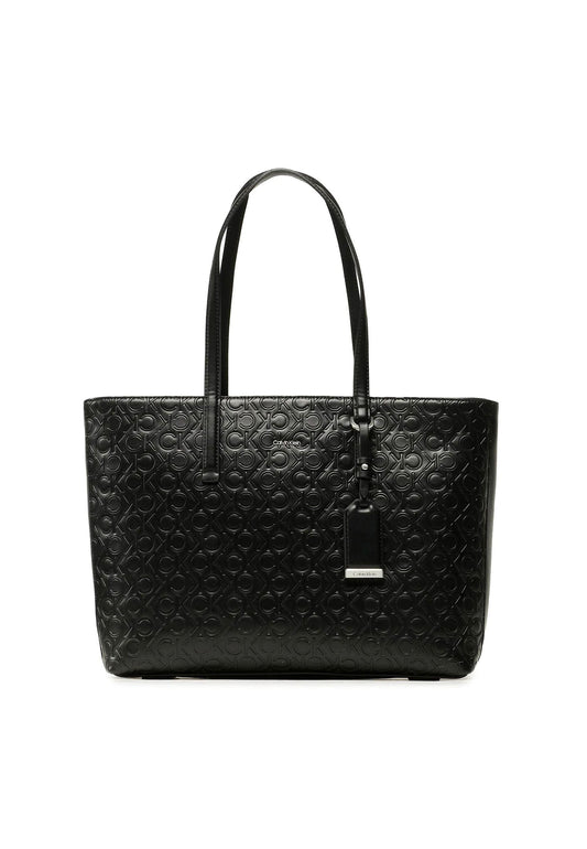 CALVIN KLEIN Borsa Must Shopper Md Emb Mono Nero K60K610926 - Sandrini Calzature e Abbigliamento