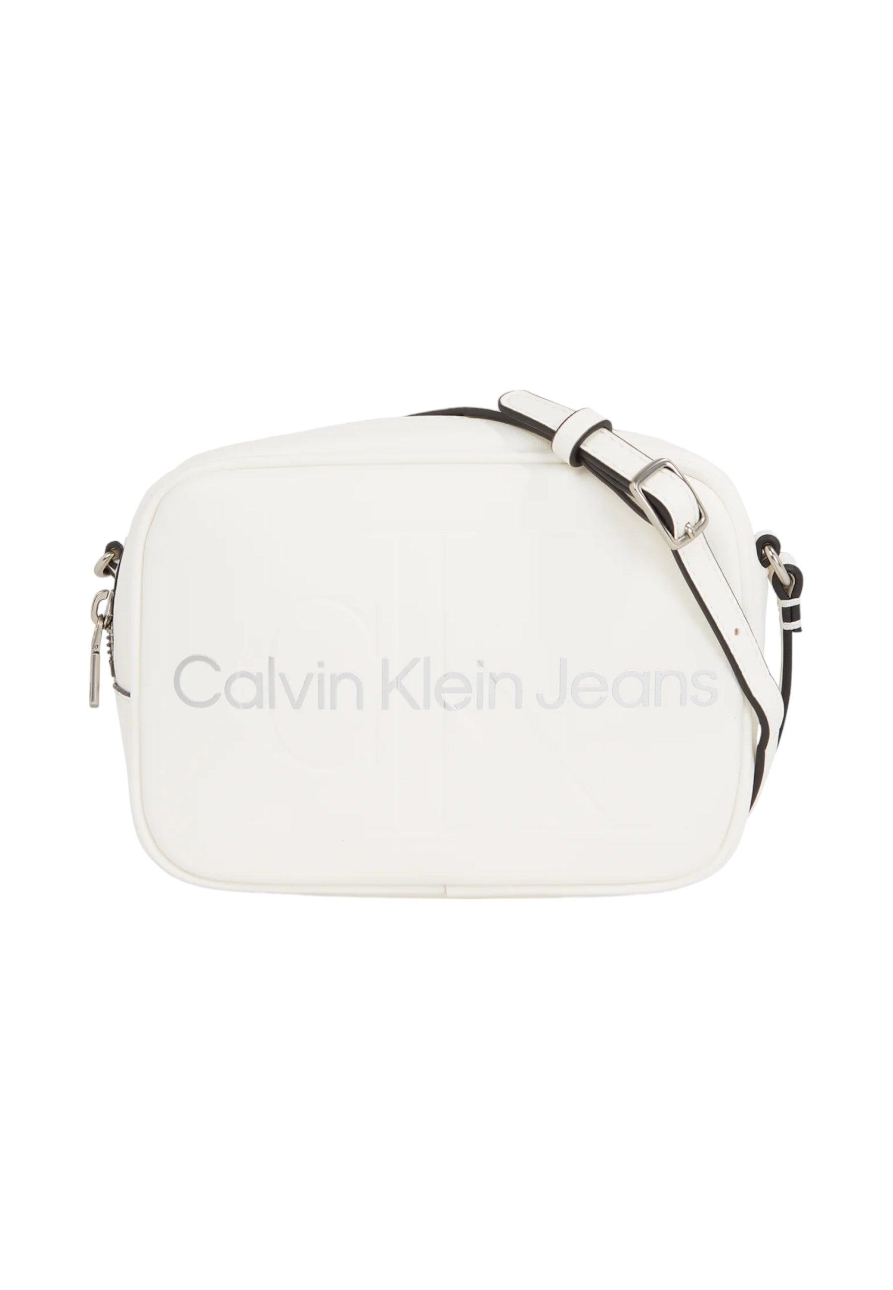 CALVIN KLEIN Borsa Tracolla Donna White Silver K60K610275 - Sandrini Calzature e Abbigliamento