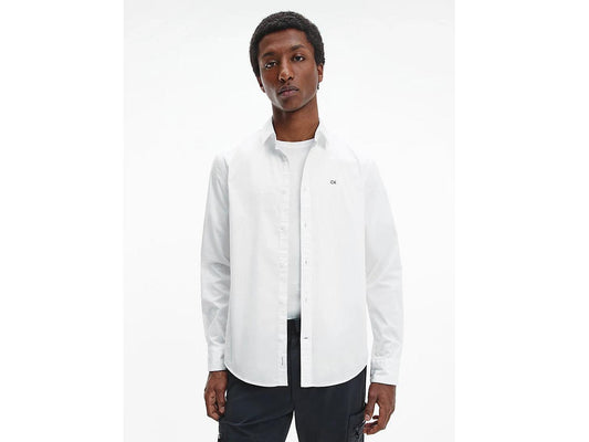 CALVIN KLEIN Camicia Slim Fit Poplin Bright White K10K108524 - Sandrini Calzature e Abbigliamento