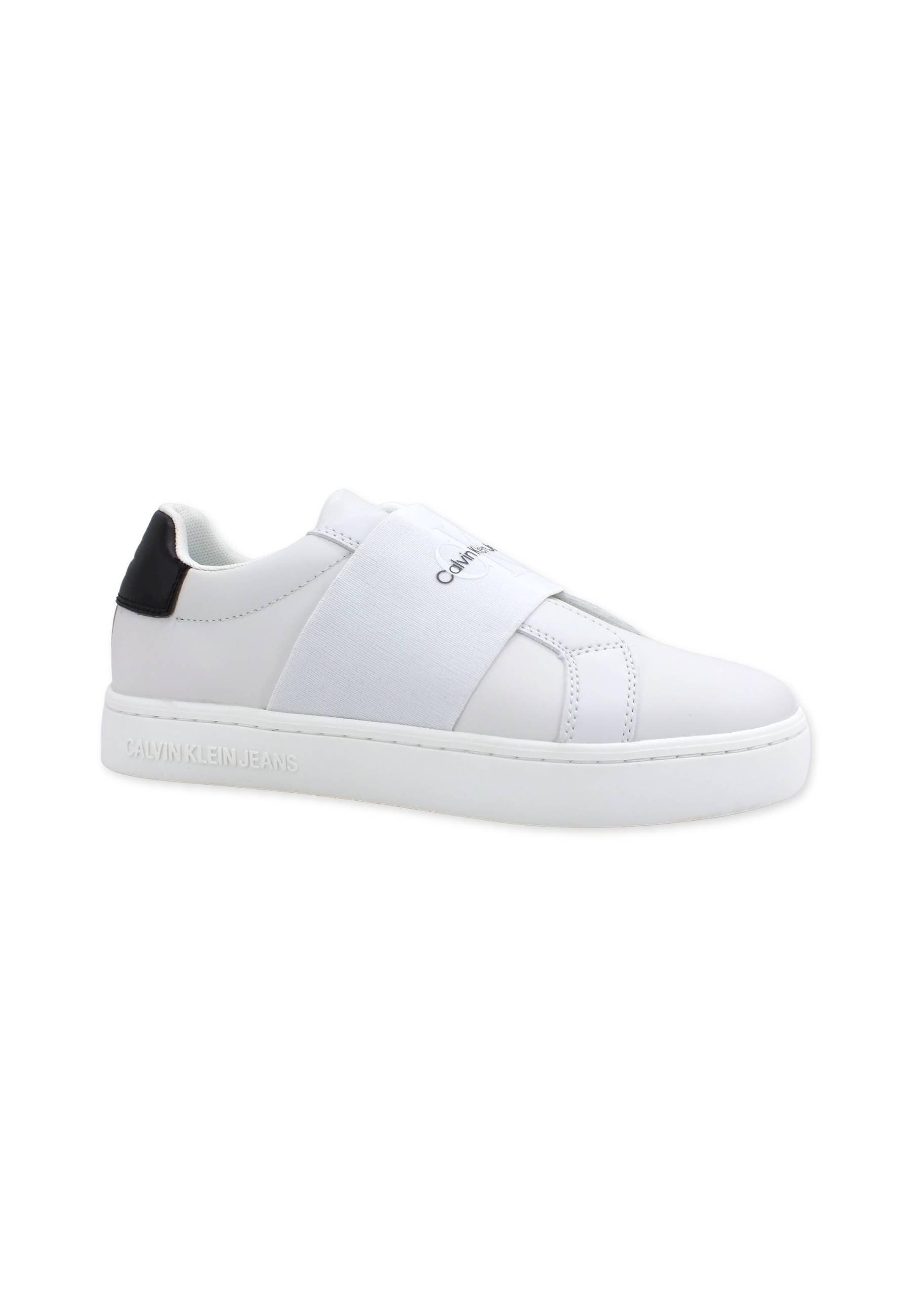 CALVIN KLEIN Casual Cupsole Sneaker Slip On Donna Triple White YW0YW01021 - Sandrini Calzature e Abbigliamento