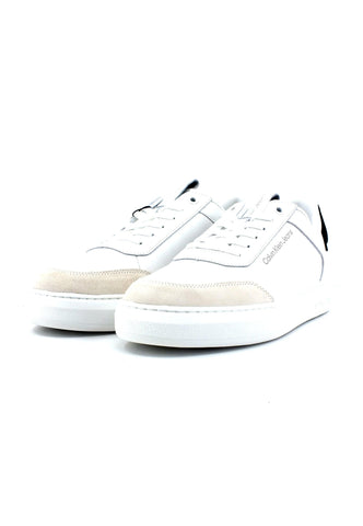 CALVIN KLEIN Casual Cupsole Sneaker Uomo White Creamy White YM0YM00670 - Sandrini Calzature e Abbigliamento