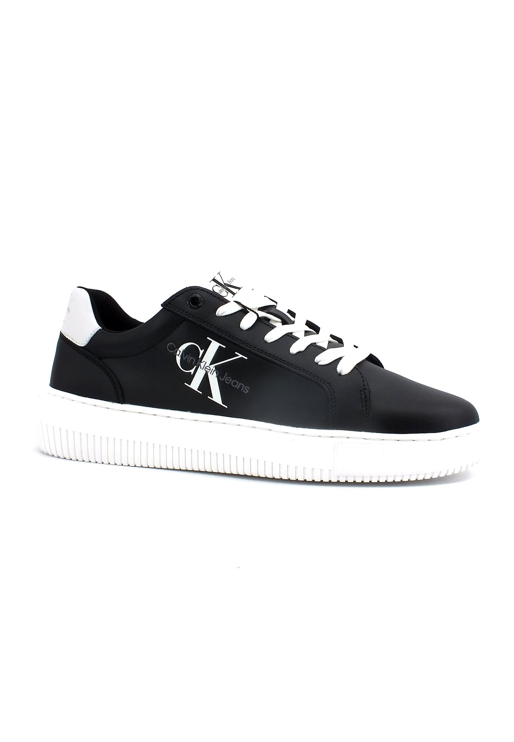 CALVIN KLEIN Chunky Cupsole Monogram Sneaker Uomo Black White YM0YM00681 - Sandrini Calzature e Abbigliamento