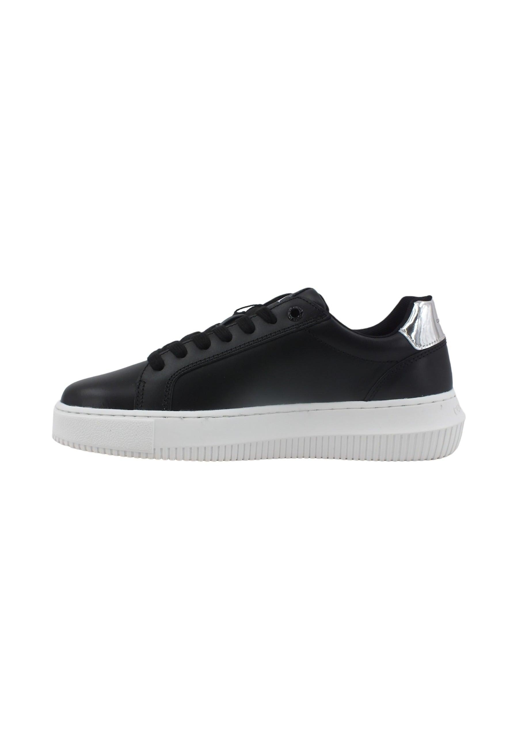 CALVIN KLEIN Chunky Cupsole Sneaker Donna Black Silver YW0YW01224 - Sandrini Calzature e Abbigliamento