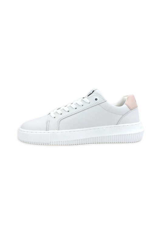 CALVIN KLEIN Chunky Cupsole Sneaker Donna White Peach YW0YW00823 - Sandrini Calzature e Abbigliamento