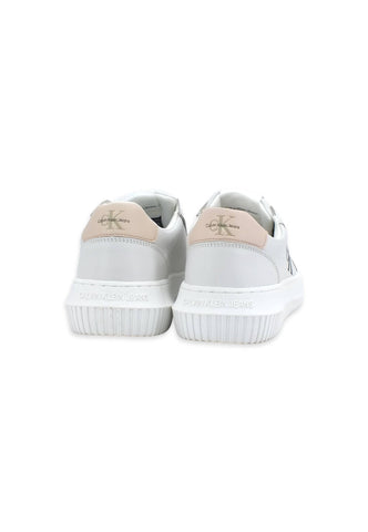 CALVIN KLEIN Chunky Cupsole Sneaker Donna White Peach YW0YW00823 - Sandrini Calzature e Abbigliamento
