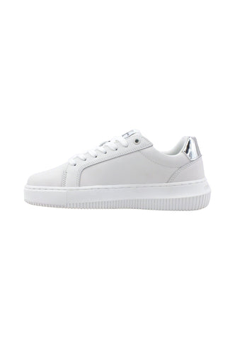 CALVIN KLEIN Chunky Cupsole Sneaker Donna White Silver YW0YW01224 - Sandrini Calzature e Abbigliamento