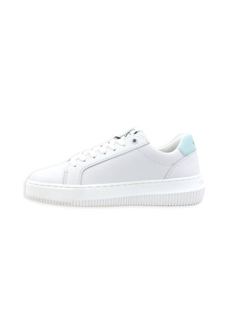 CALVIN KLEIN Chunky Cupsole Sneaker Donna White Sprout Green YW0YW0082 - Sandrini Calzature e Abbigliamento