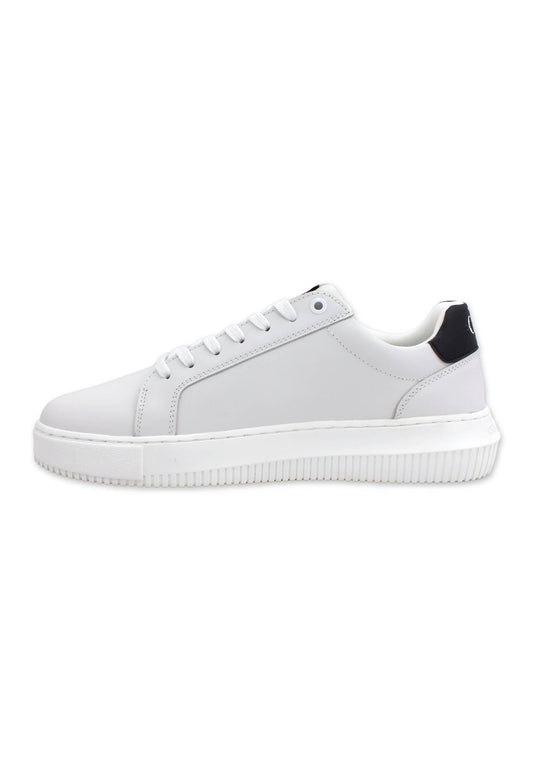 CALVIN KLEIN Chunky Cupsole Sneaker Uomo White Black YM0YM00681 - Sandrini Calzature e Abbigliamento