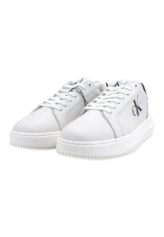 CALVIN KLEIN Chunky Cupsole Sneaker Uomo White Black YM0YM00681 - Sandrini Calzature e Abbigliamento