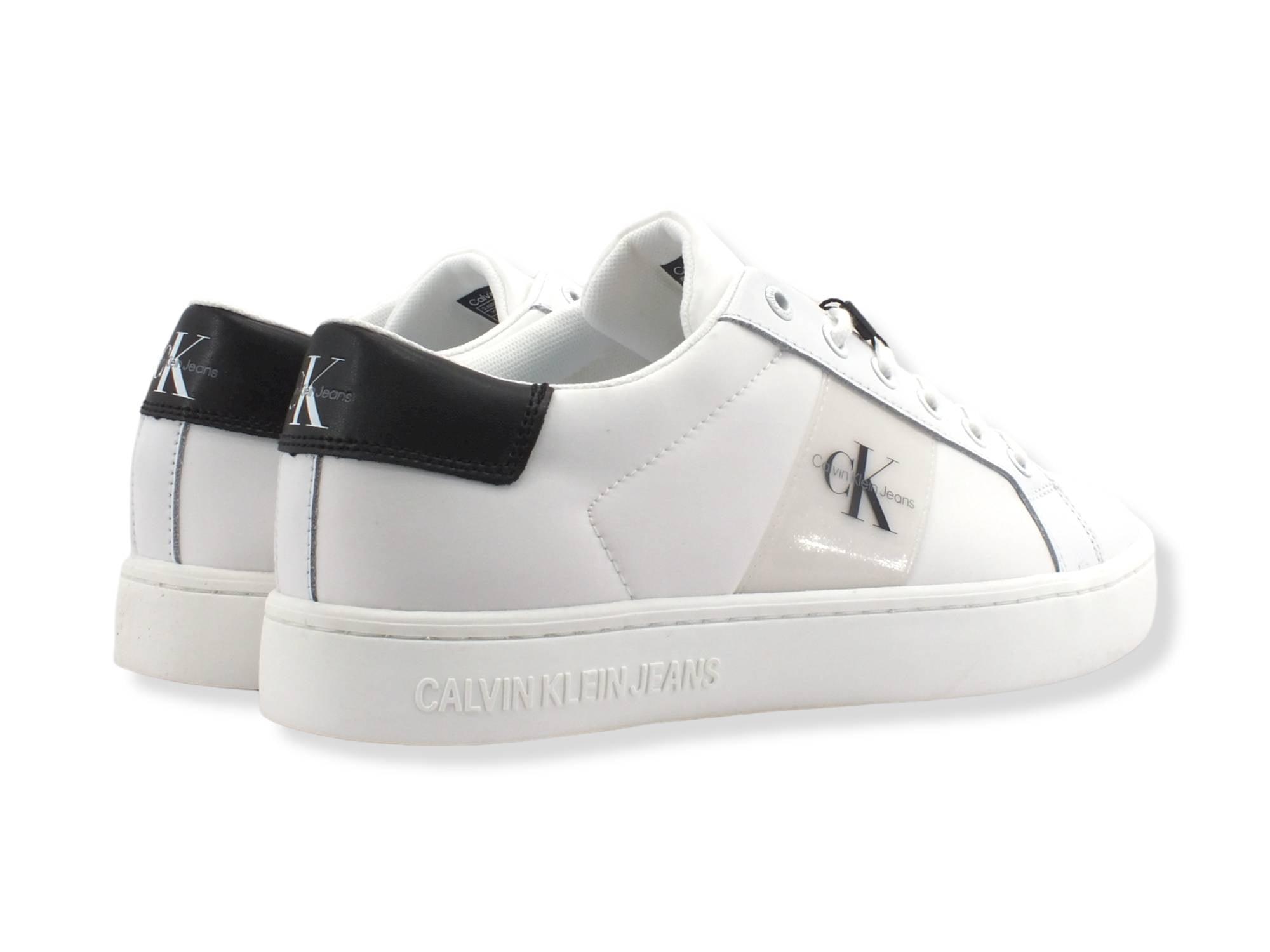 CALVIN KLEIN Classic Cupsole 1 Sneaker Logo White Black YM0YM00318 - Sandrini Calzature e Abbigliamento