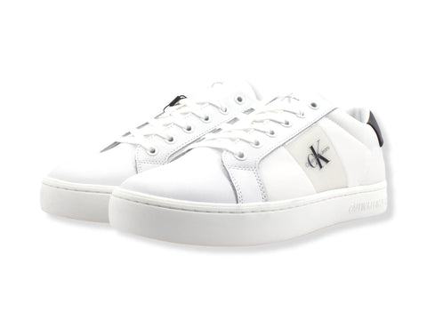 CALVIN KLEIN Classic Cupsole 1 Sneaker Logo White Black YM0YM00318 - Sandrini Calzature e Abbigliamento