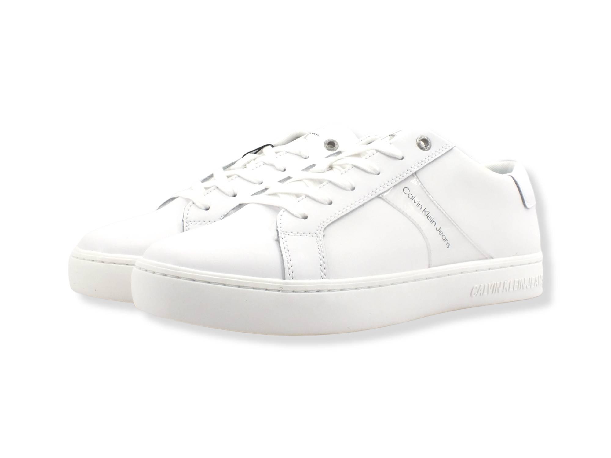 CALVIN KLEIN Classic Cupsole 2 Sneaker Logo Bright White YM0YM00319 - Sandrini Calzature e Abbigliamento