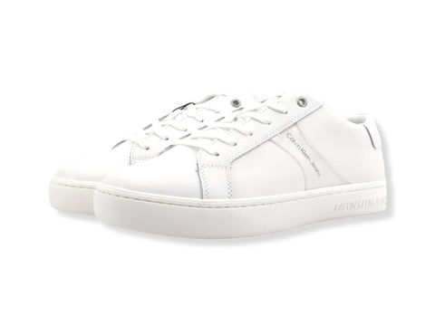 CALVIN KLEIN Classic Cupsole 2 Sneaker Logo Bright White YM0YM00319 - Sandrini Calzature e Abbigliamento
