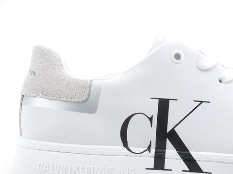 CALVIN KLEIN Classic Cupsole 2 Sneaker Logo White Silver YW0YW00501 - Sandrini Calzature e Abbigliamento