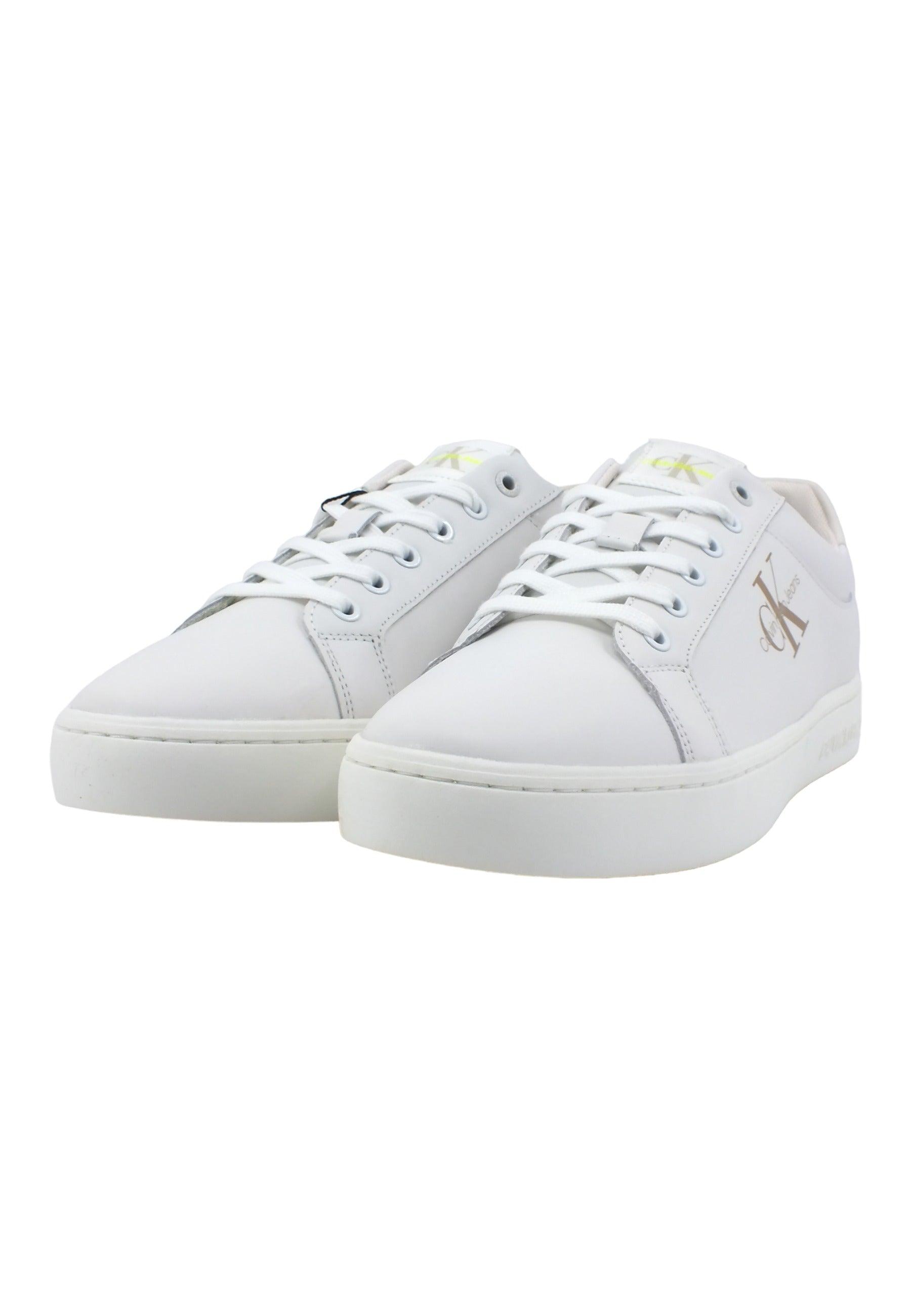 CALVIN KLEIN Classic Cupsole Sneaker Uomo Ancient White YM0YM00603 - Sandrini Calzature e Abbigliamento