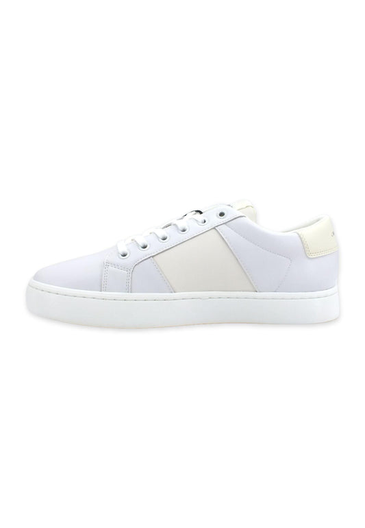 CALVIN KLEIN Classic Cupsole Sneaker Uomo White Ivory YM0YM00569 - Sandrini Calzature e Abbigliamento