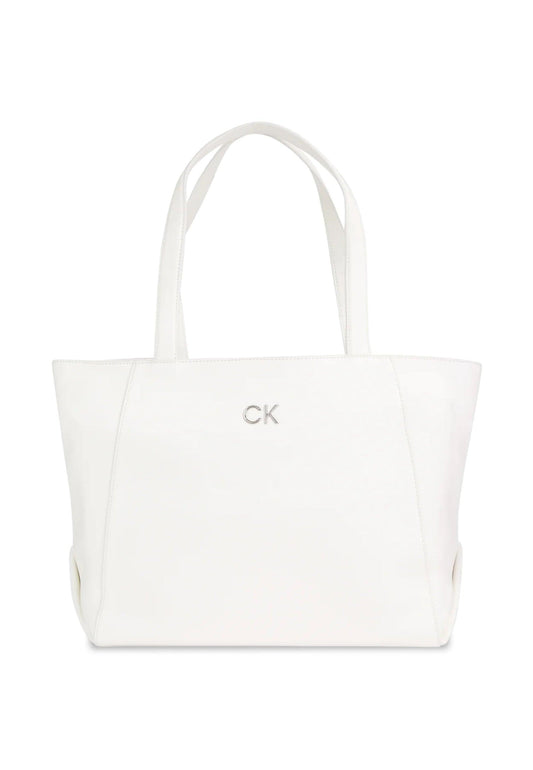 CALVIN KLEIN Daily Shopper Borsa Donna Bright White K60K611766 - Sandrini Calzature e Abbigliamento