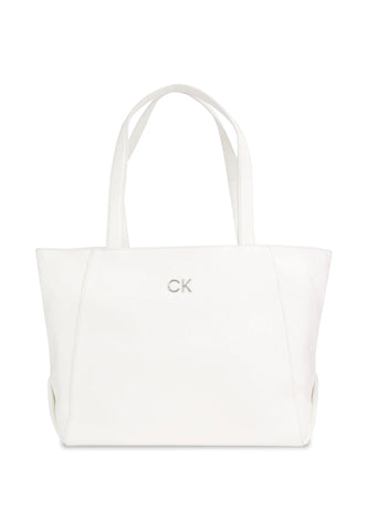 CALVIN KLEIN Daily Shopper Borsa Donna Bright White K60K611766 - Sandrini Calzature e Abbigliamento