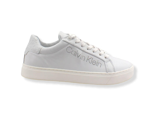 CALVIN KLEIN Gend Neut Lace Up Logo Sneaker Donna White HW0HW00768 - Sandrini Calzature e Abbigliamento
