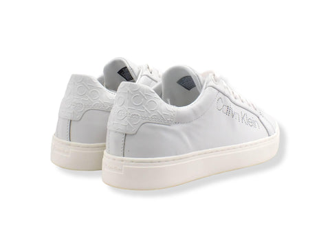CALVIN KLEIN Gend Neut Lace Up Logo Sneaker Donna White HW0HW00768 - Sandrini Calzature e Abbigliamento