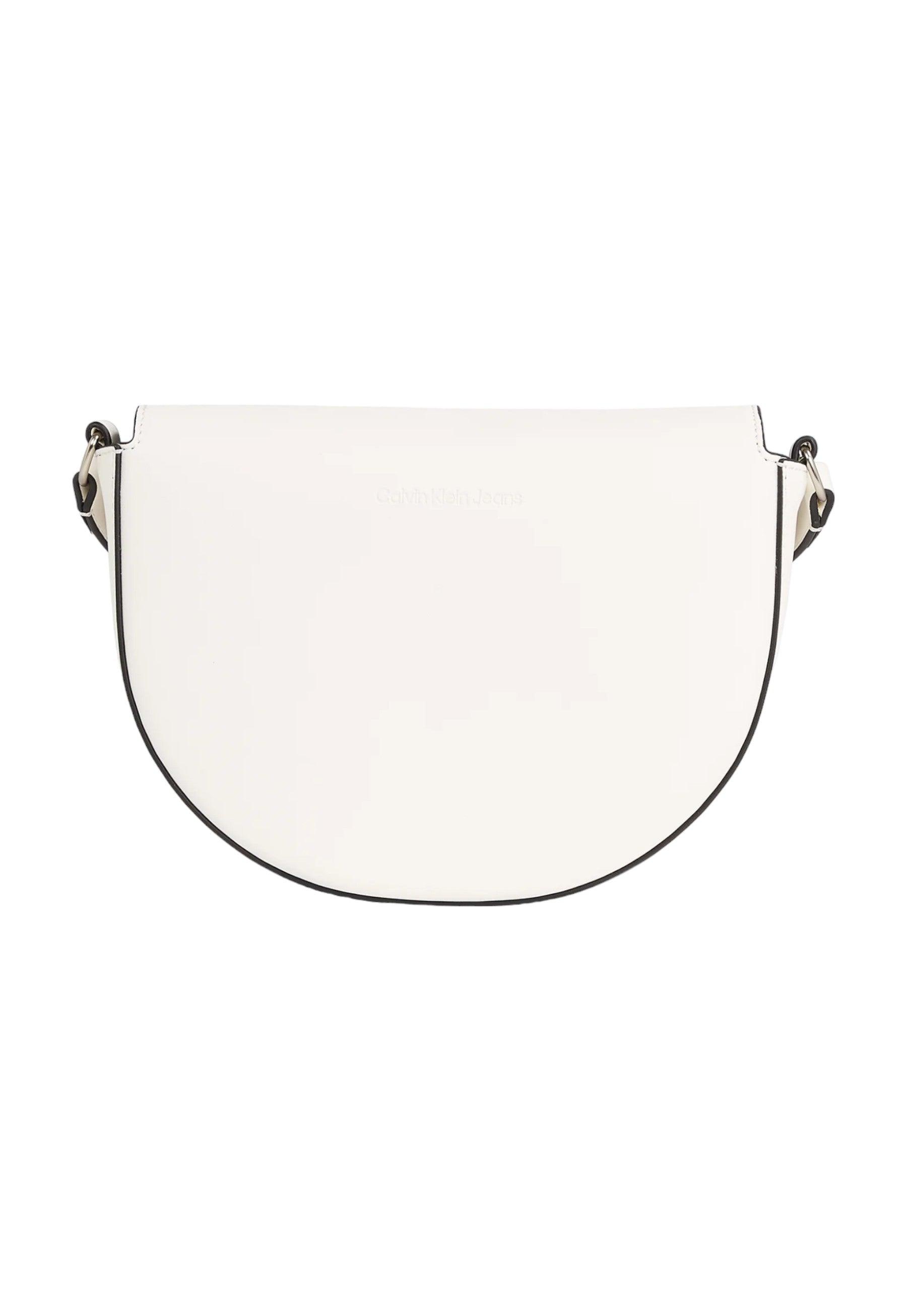 CALVIN KLEIN Mono 22 Logo Borsa Tracolla Donna White Silver K60K611223 - Sandrini Calzature e Abbigliamento