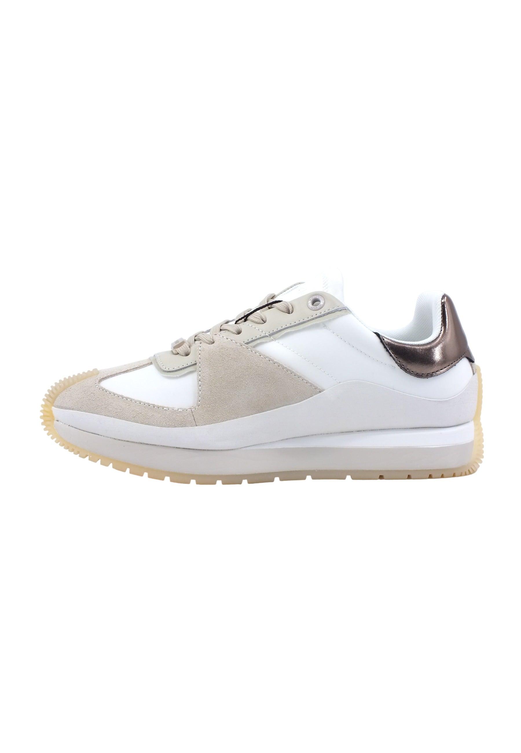 CALVIN KLEIN Origin Runner Lace Up Sneaker Donna Bright White Bronze HW0HW01879 - Sandrini Calzature e Abbigliamento