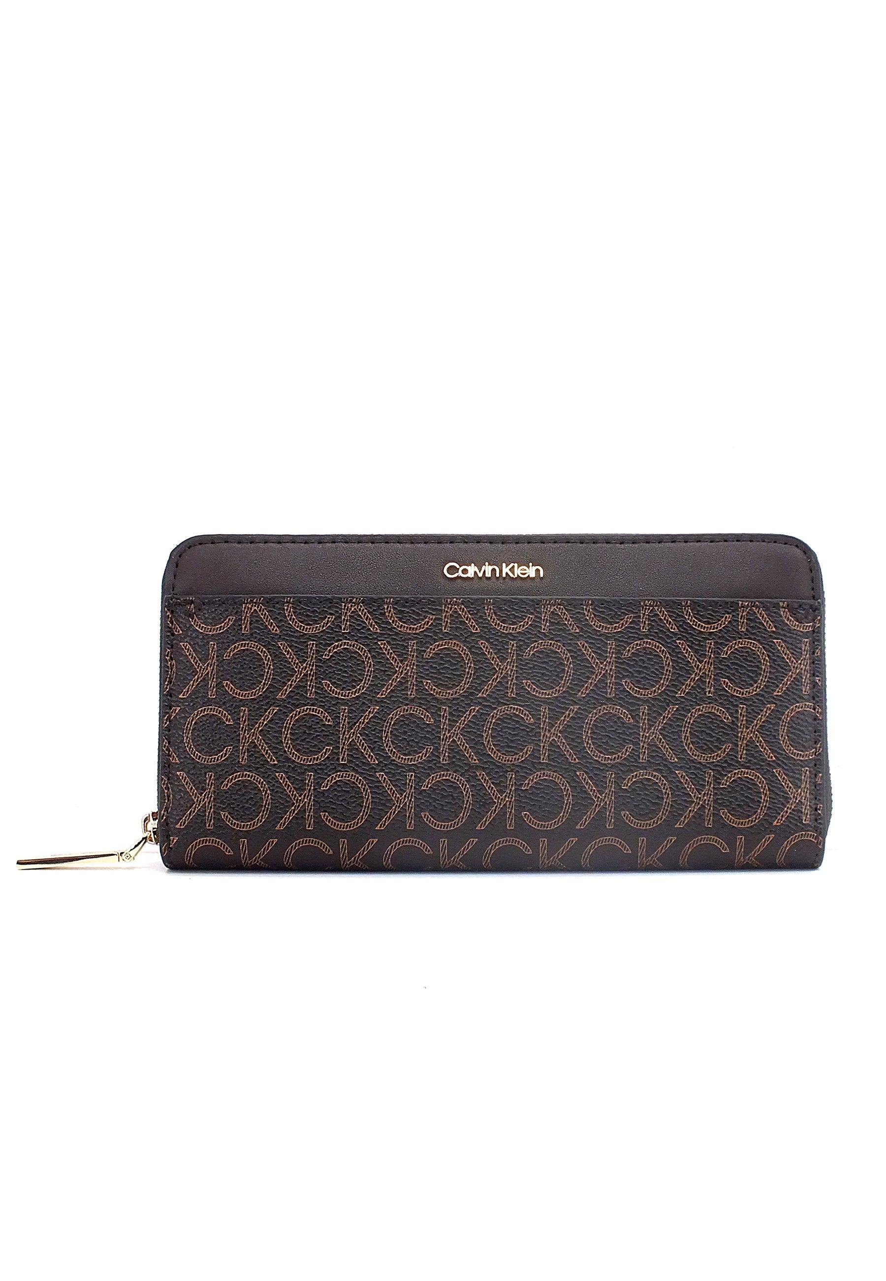 CALVIN KLEIN Portafoglio Zip Donna Brown Moro K60K609913 - Sandrini Calzature e Abbigliamento
