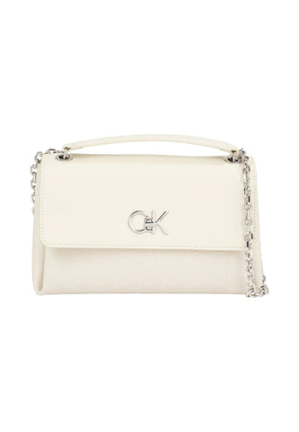 CALVIN KLEIN Re-Lock Borsa Tracolla Donna Dark Ecru K60K611755 - Sandrini Calzature e Abbigliamento