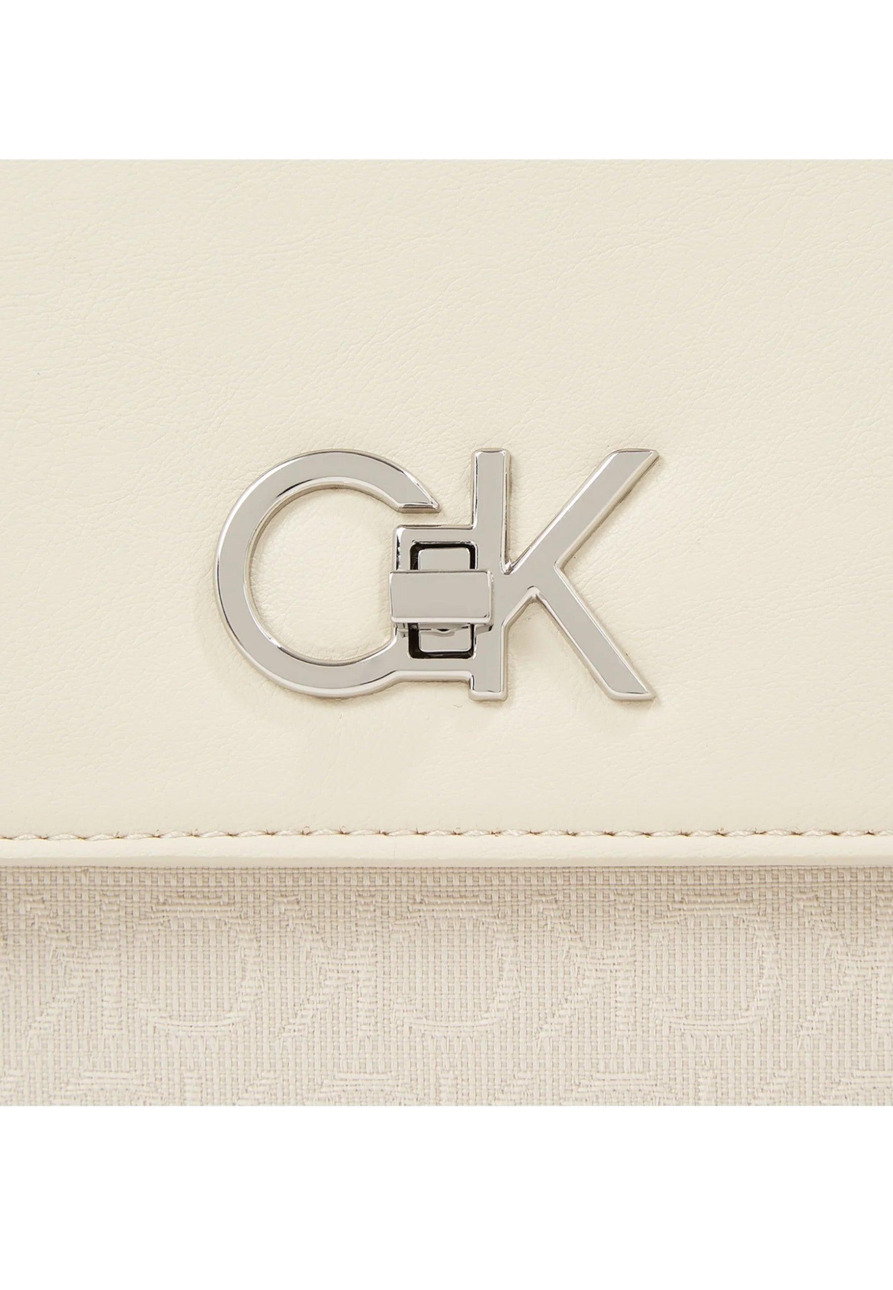 CALVIN KLEIN Re-Lock Borsa Tracolla Donna Dark Ecru K60K611755 - Sandrini Calzature e Abbigliamento