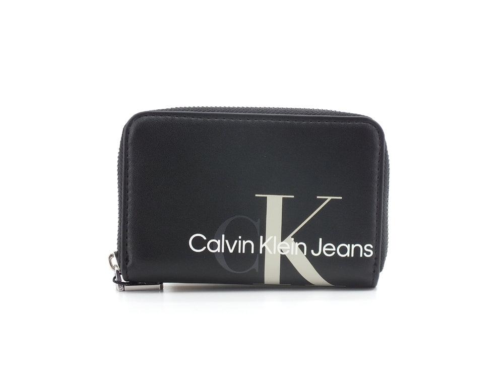CALVIN KLEIN Sculpted Mono Med Zip Portafoglio Black K60K608960 - Sandrini Calzature e Abbigliamento