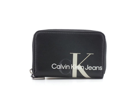 CALVIN KLEIN Sculpted Mono Med Zip Portafoglio Black K60K608960 - Sandrini Calzature e Abbigliamento