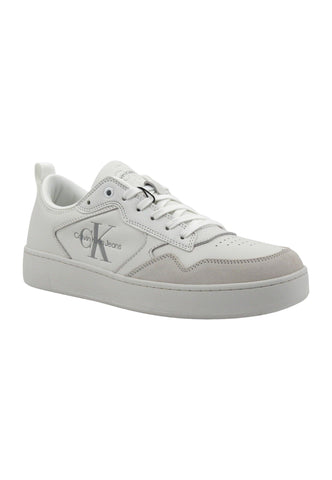 CALVIN KLEIN Sneaker Basket Cupsole Uomo Triple Bright White YM0YM00574 - Sandrini Calzature e Abbigliamento