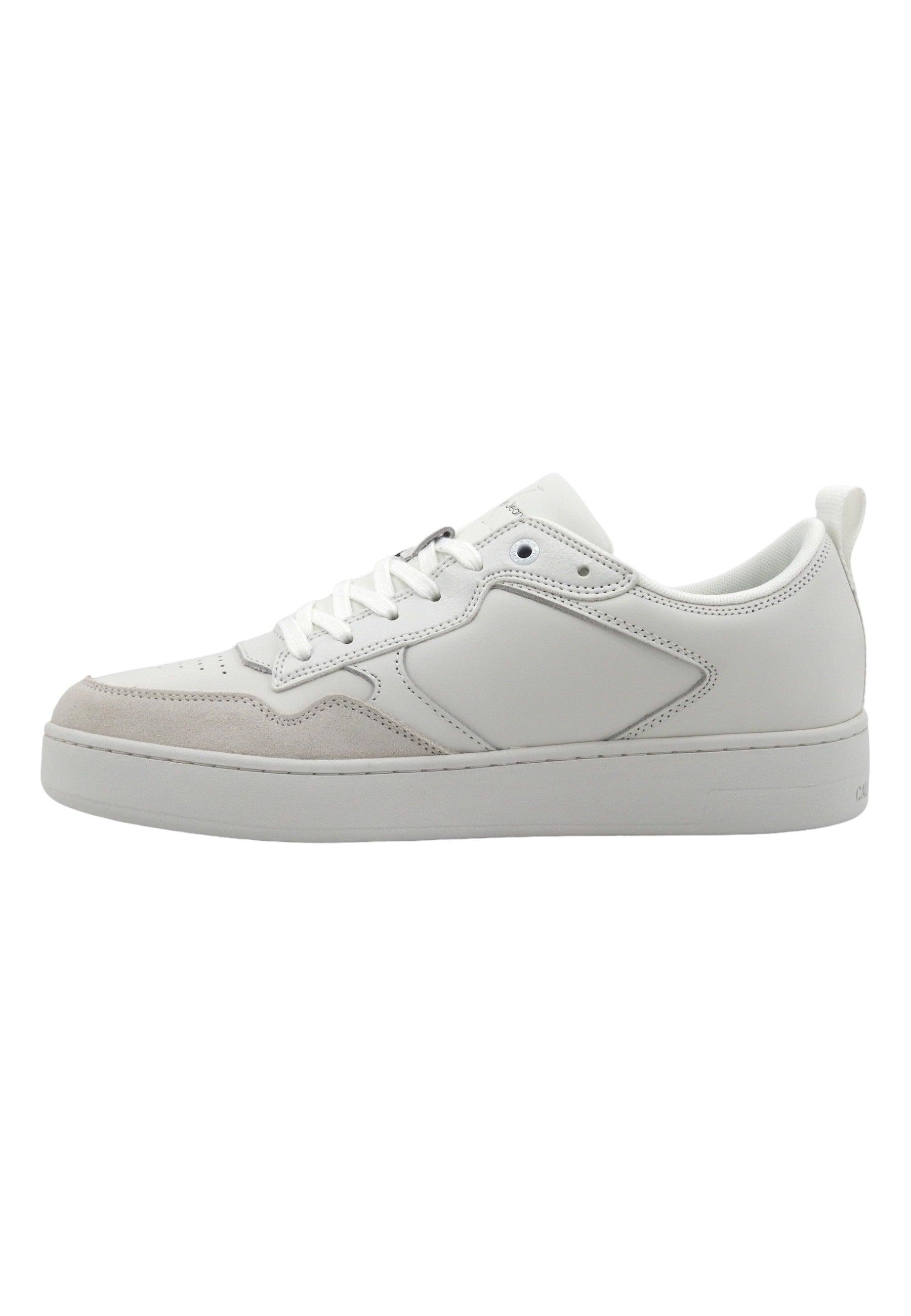 CALVIN KLEIN Sneaker Basket Cupsole Uomo Triple Bright White YM0YM00574 - Sandrini Calzature e Abbigliamento