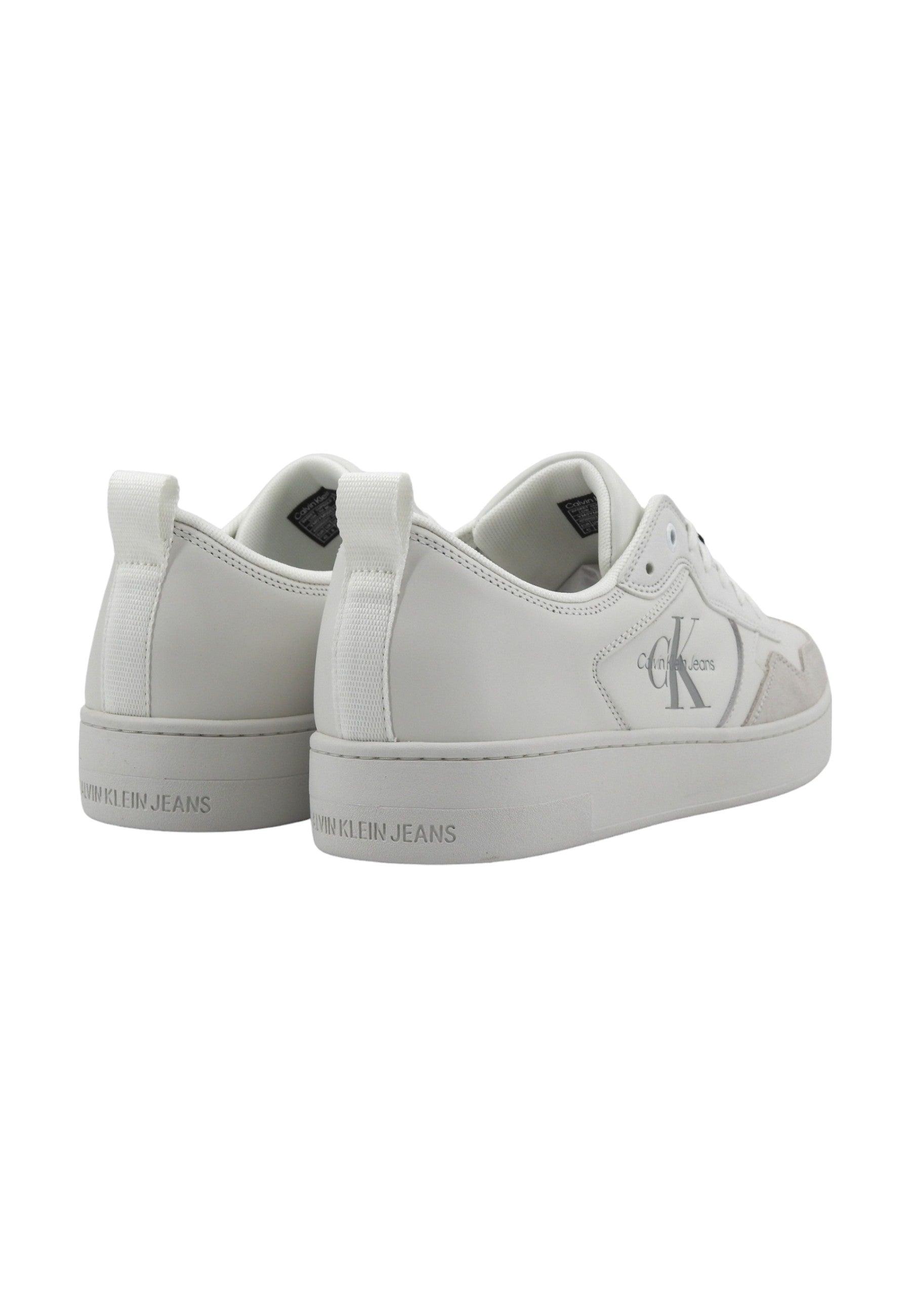 CALVIN KLEIN Sneaker Basket Cupsole Uomo Triple Bright White YM0YM00574 - Sandrini Calzature e Abbigliamento