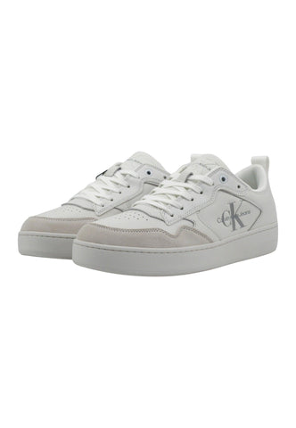 CALVIN KLEIN Sneaker Basket Cupsole Uomo Triple Bright White YM0YM00574 - Sandrini Calzature e Abbigliamento